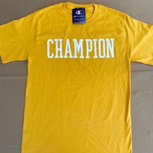 champion yellow tee